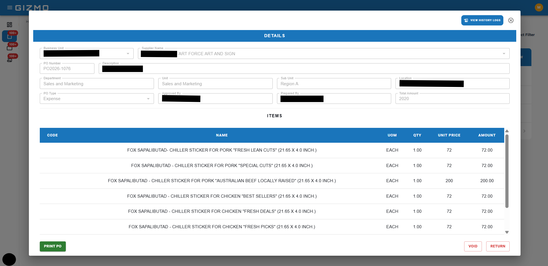 GIZMO — Accounting System screenshot 7